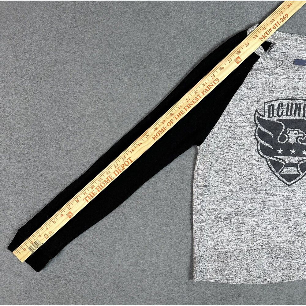 DC United Fanatics Shirt Womens Medium Grey Raglan Sleeve MLS Soccer‎ New - Picture 4 of 10